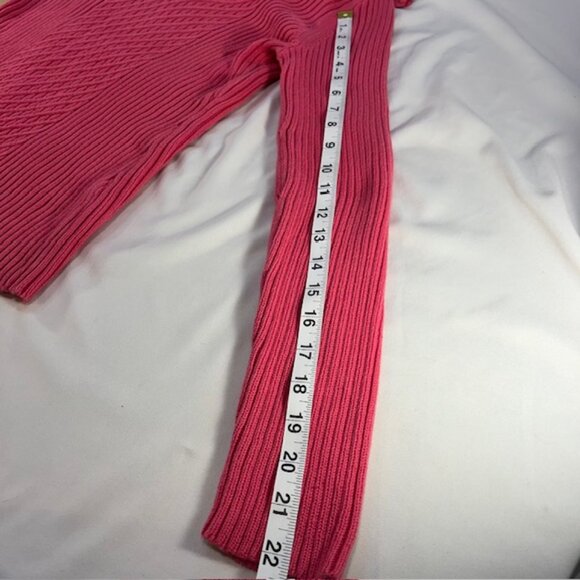 Liz Claiborne Women's Pink Cable Knit Sweater 3/4 Zip Size S - Picture 10 of 13